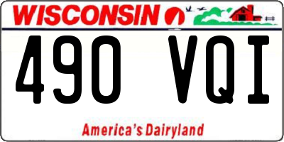 WI license plate 490VQI