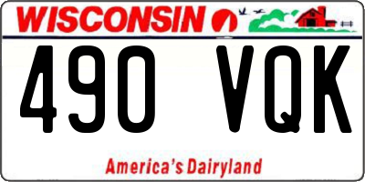 WI license plate 490VQK