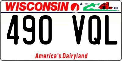 WI license plate 490VQL