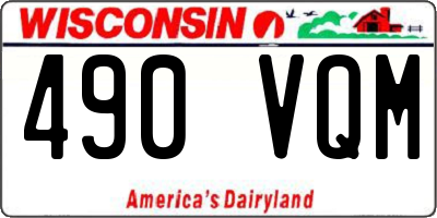 WI license plate 490VQM