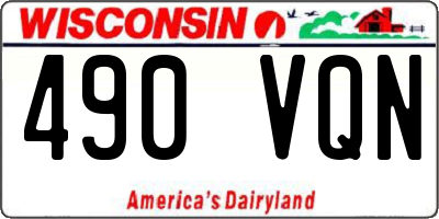 WI license plate 490VQN