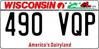 WI license plate 490VQP