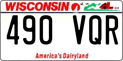 WI license plate 490VQR