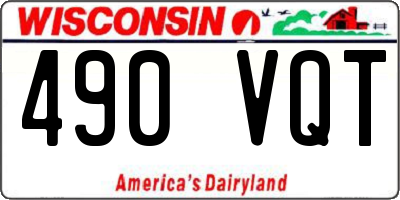WI license plate 490VQT