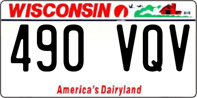 WI license plate 490VQV