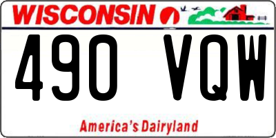 WI license plate 490VQW