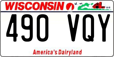 WI license plate 490VQY