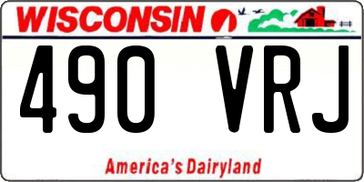 WI license plate 490VRJ