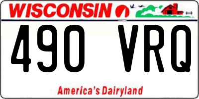 WI license plate 490VRQ