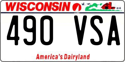 WI license plate 490VSA