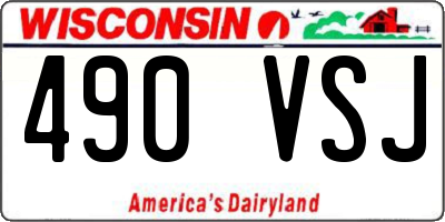 WI license plate 490VSJ