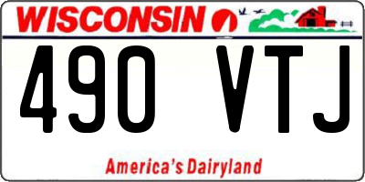 WI license plate 490VTJ