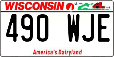 WI license plate 490WJE