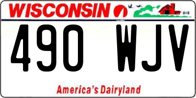 WI license plate 490WJV