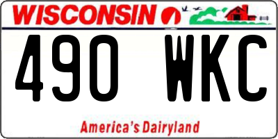 WI license plate 490WKC