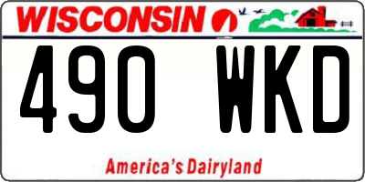 WI license plate 490WKD