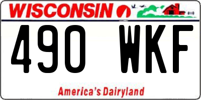 WI license plate 490WKF
