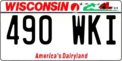 WI license plate 490WKI