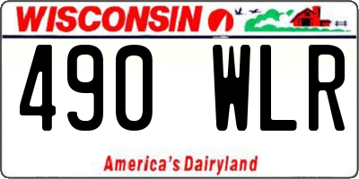 WI license plate 490WLR