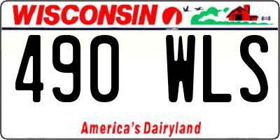 WI license plate 490WLS