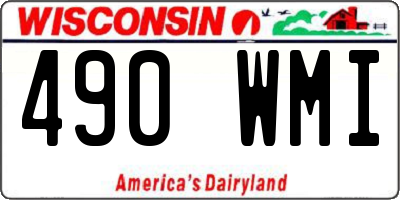 WI license plate 490WMI