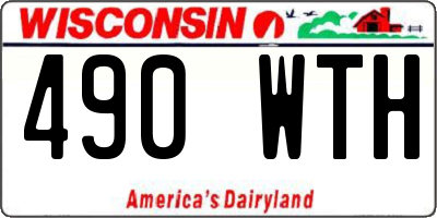 WI license plate 490WTH