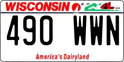 WI license plate 490WWN