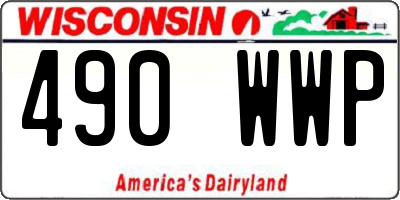WI license plate 490WWP