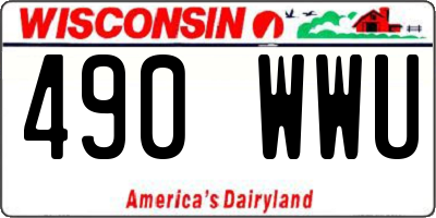 WI license plate 490WWU
