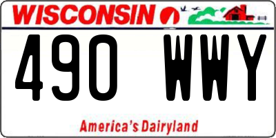 WI license plate 490WWY