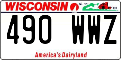 WI license plate 490WWZ