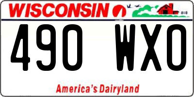 WI license plate 490WXO