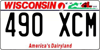 WI license plate 490XCM