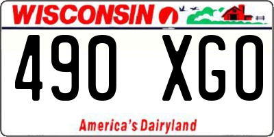 WI license plate 490XGO