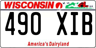 WI license plate 490XIB