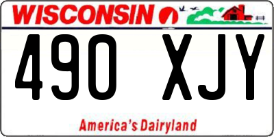 WI license plate 490XJY