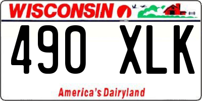 WI license plate 490XLK