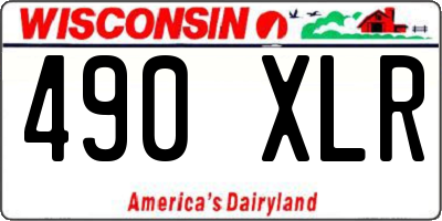 WI license plate 490XLR