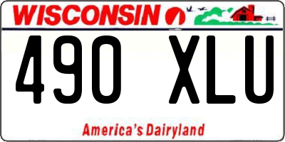 WI license plate 490XLU