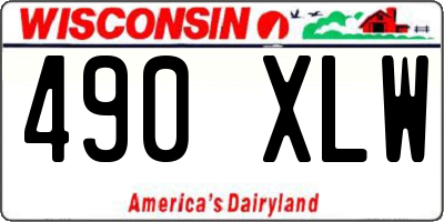 WI license plate 490XLW