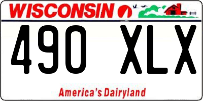 WI license plate 490XLX