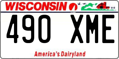 WI license plate 490XME