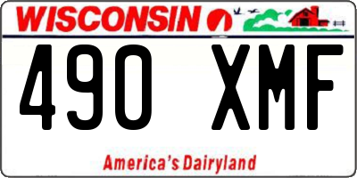 WI license plate 490XMF