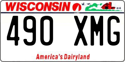 WI license plate 490XMG