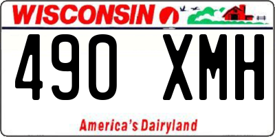 WI license plate 490XMH