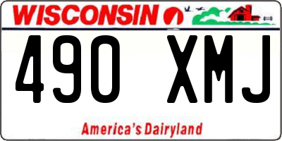 WI license plate 490XMJ