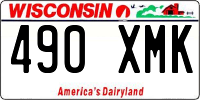WI license plate 490XMK
