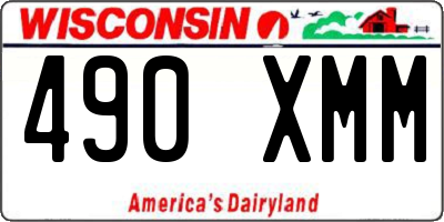 WI license plate 490XMM