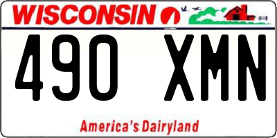WI license plate 490XMN