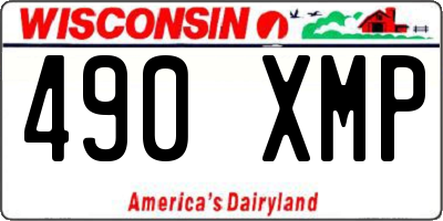 WI license plate 490XMP